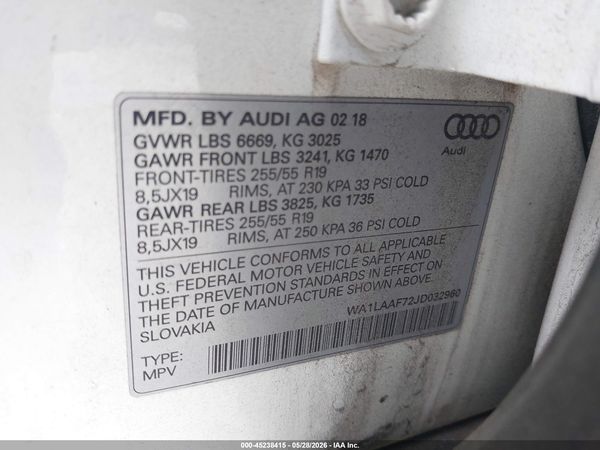 2018 AUDI Q7 3.0T PREMIUM