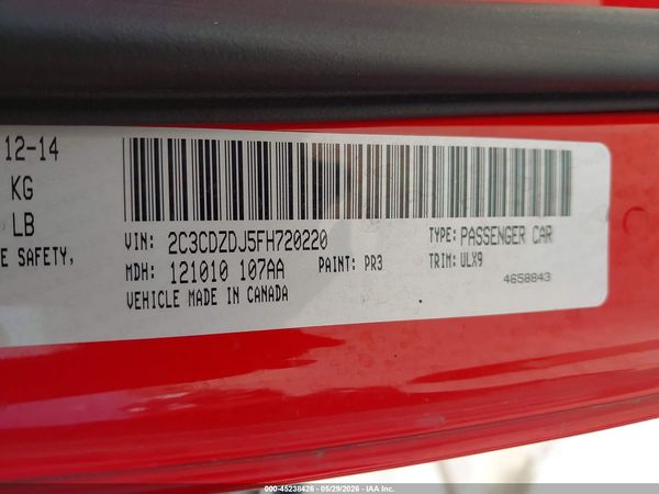 2015 DODGE CHALLENGER SRT 392
