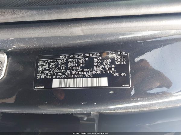 2016 VOLVO XC90 T6 INSCRIPTION