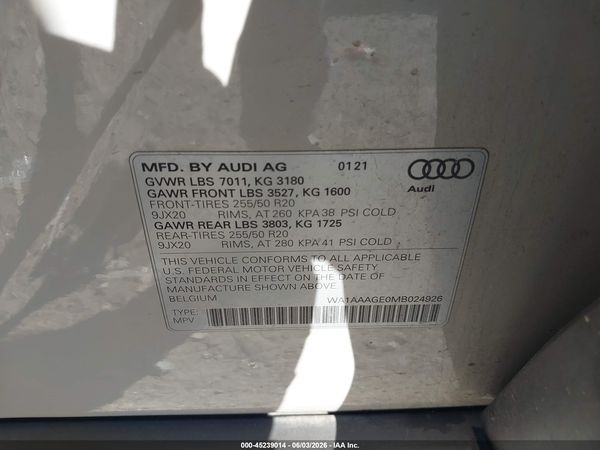2021 AUDI E-TRON PREMIUM QUATTRO