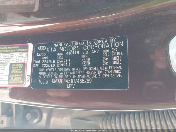 2017 KIA SOUL +