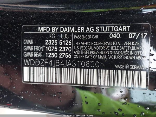 2018 MERCEDES-BENZ E 300 E300