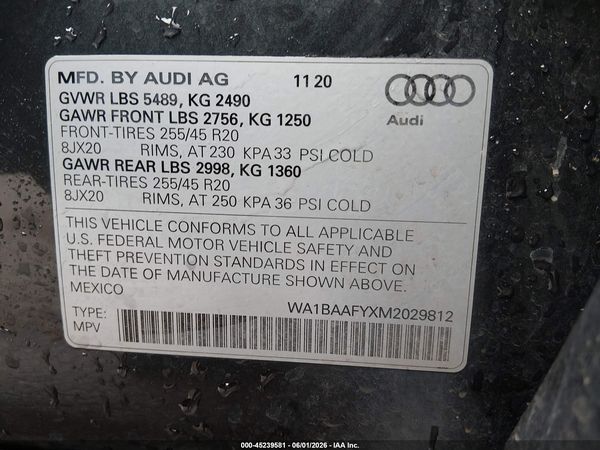 2021 AUDI Q5