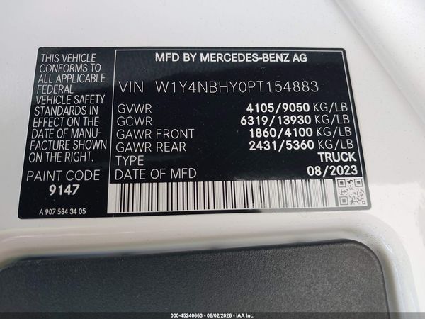 2023 MERCEDES-BENZ SPRINTER 2500