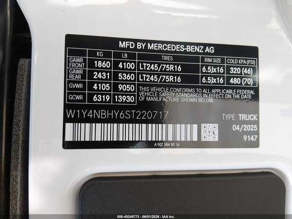 2025 MERCEDES-BENZ SPRINTER 2500