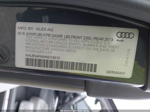 2017 AUDI A4 2.0T PREMIUM