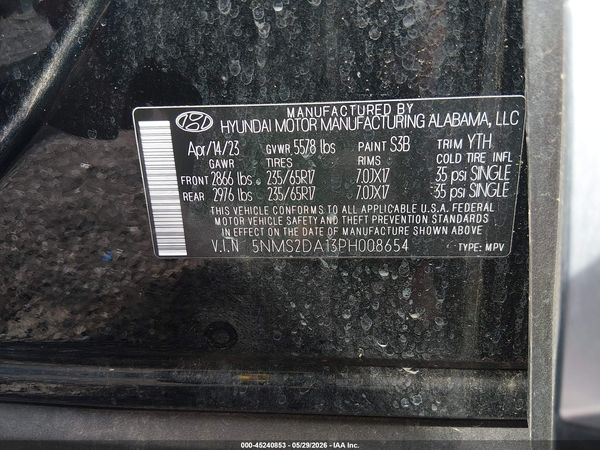 2023 HYUNDAI SANTA FE HYBRID BLUE