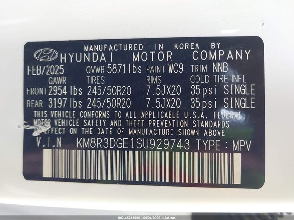 2025 HYUNDAI PALISADE XRT