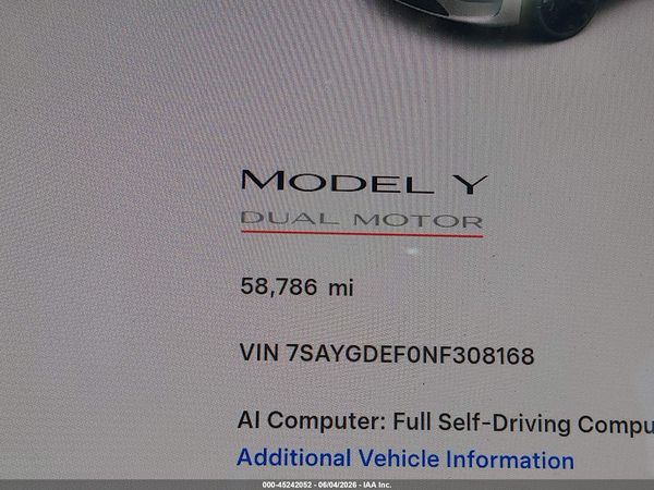 2022 TESLA MODEL Y