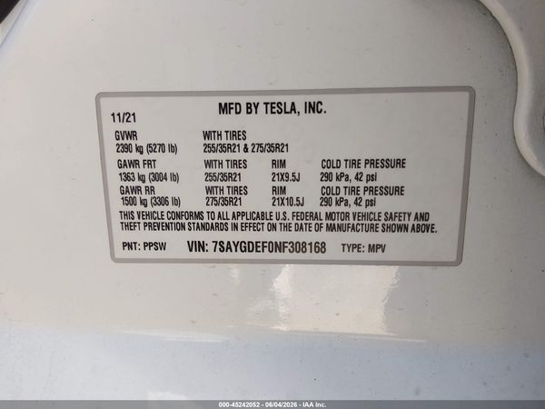 2022 TESLA MODEL Y