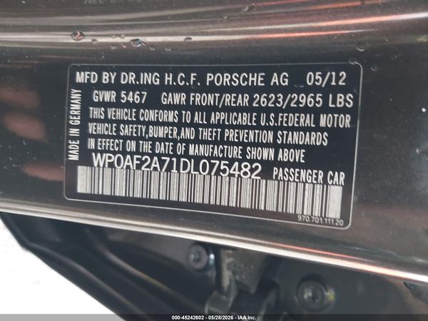 2013 PORSCHE PANAMERA GTS