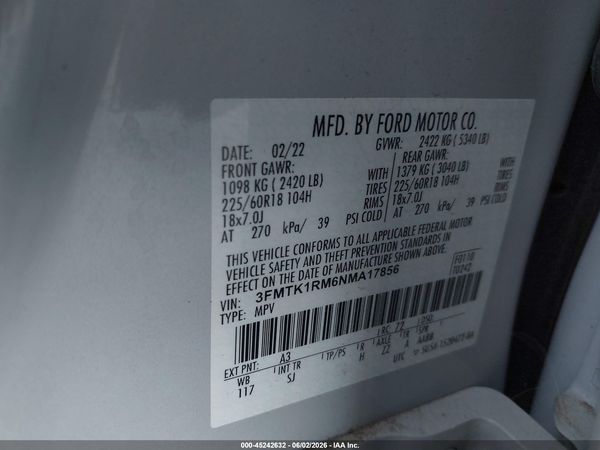 2022 FORD MUSTANG MACH-E SELECT