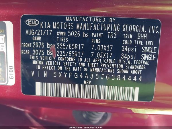 2018 KIA SORENTO 2.4L LX