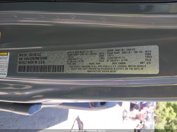 2022 JEEP WRANGLER UNLIMITED WILLYS SPORT 4X4