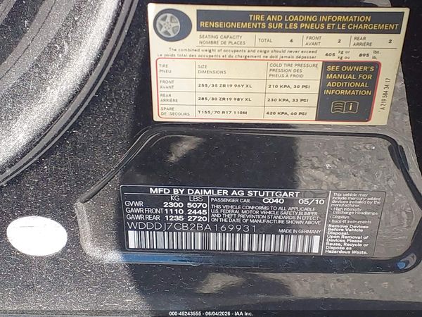 2011 MERCEDES-BENZ CLS 550 CLS550