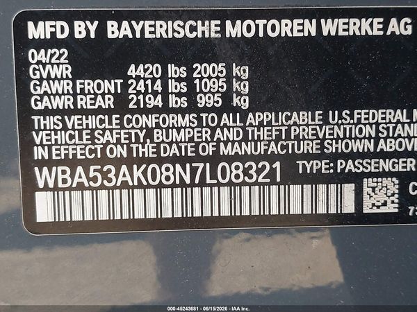 2022 BMW 228 GRAN COUPE I SDRIVE
