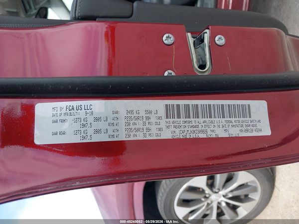 2019 JEEP CHEROKEE OVERLAND 4X4