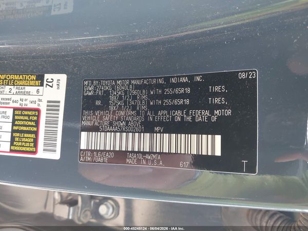 2024 TOYOTA GRAND HIGHLANDER XLE