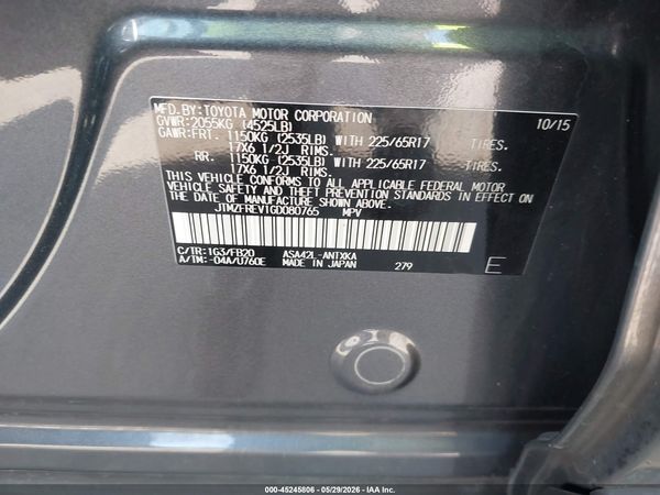 2016 TOYOTA RAV4 LE