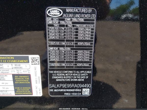 2024 LAND ROVER RANGE ROVER P530 SE