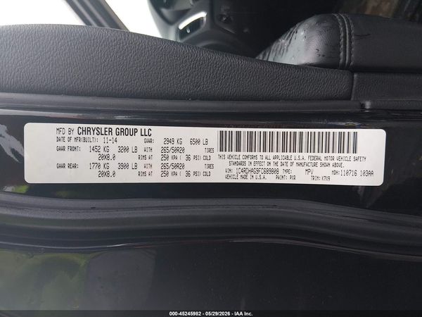 2015 DODGE DURANGO SXT