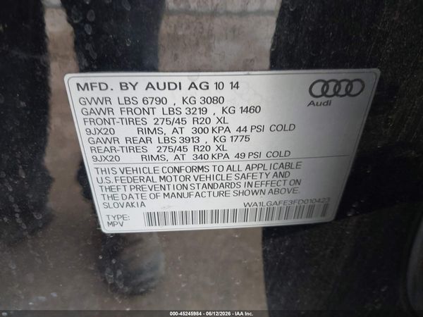 2015 AUDI Q7 3.0T PREMIUM