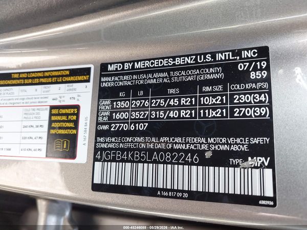 2020 MERCEDES-BENZ GLE 350 4MATIC