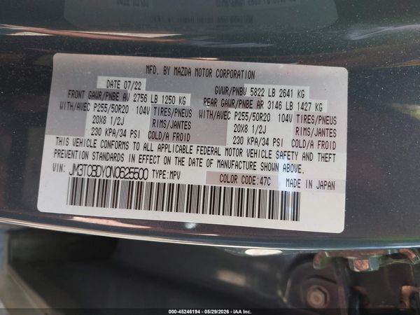 2022 MAZDA CX-9 CARBON EDITION