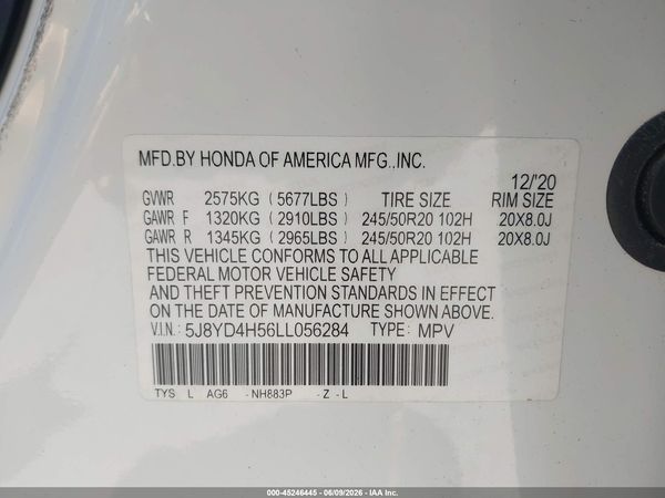 2020 ACURA MDX TECHNOLOGY PACKAGE