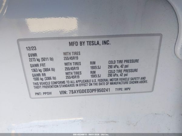 2023 TESLA MODEL Y RWD