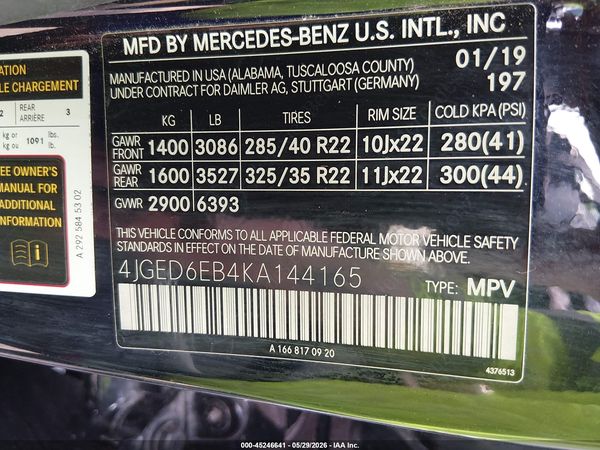 2019 MERCEDES-BENZ AMG GLE 43 COUPE 4MATIC