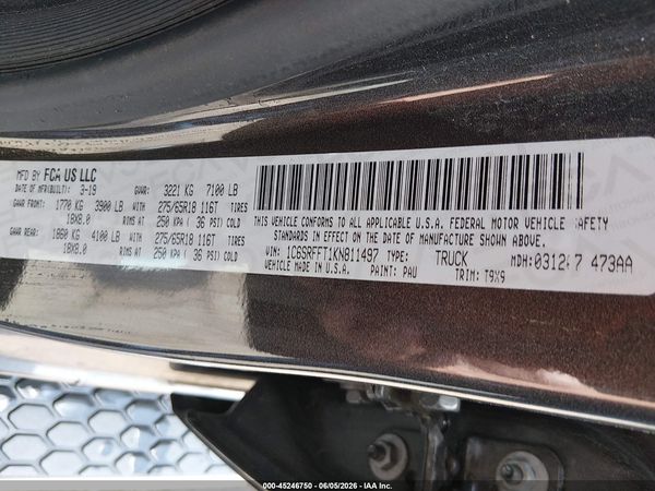 2019 RAM 1500