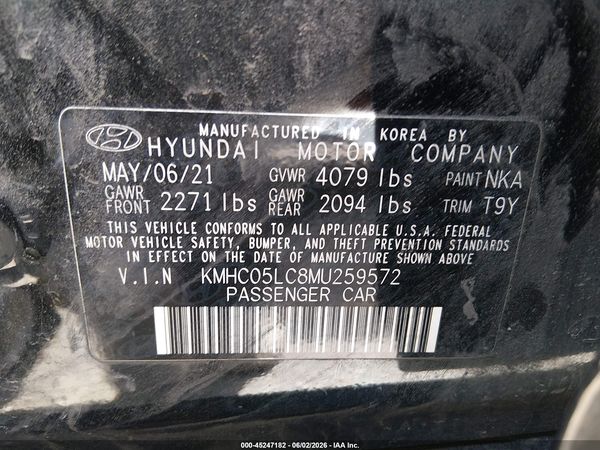 2021 HYUNDAI IONIQ HYBRID LIMITED