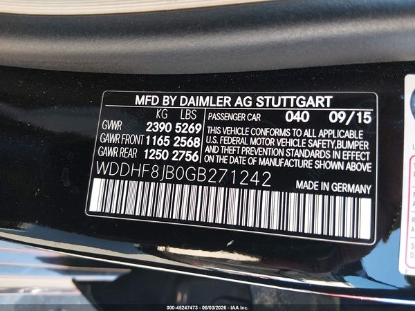 2016 MERCEDES-BENZ E 350 4MATIC