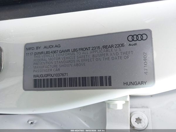 2018 AUDI A3