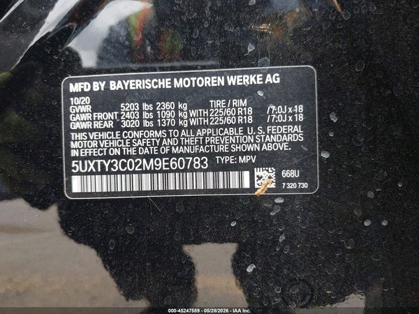 2021 BMW X3 SDRIVE30I
