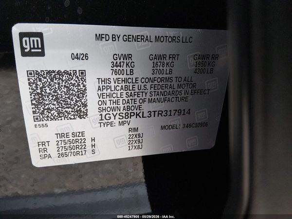 2026 CADILLAC ESCALADE ESV SPORT