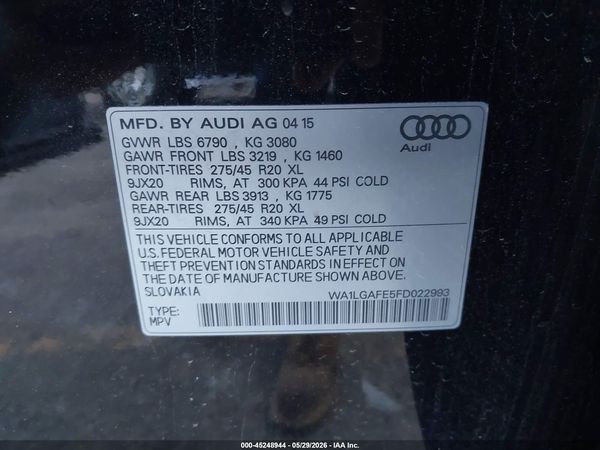 2015 AUDI Q7 3.0T PREMIUM