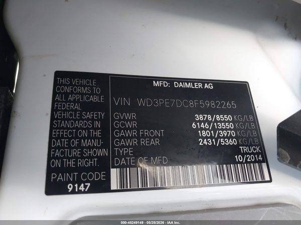 2015 MERCEDES-BENZ SPRINTER 2500 NORMAL ROOF