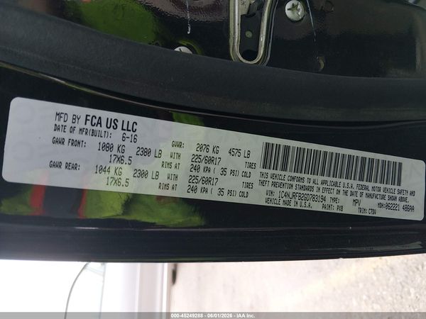 2016 JEEP PATRIOT LATITUDE