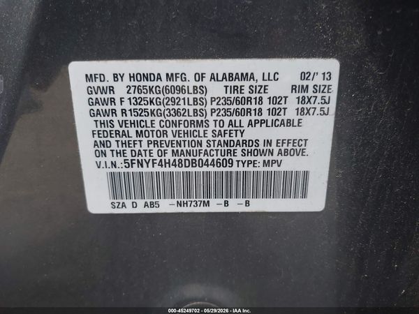 2013 HONDA PILOT EX