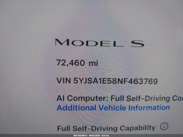 2022 TESLA MODEL S
