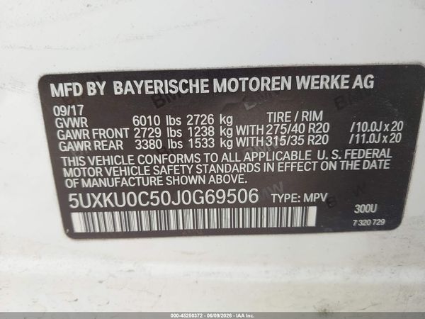 2018 BMW X6 SDRIVE35I