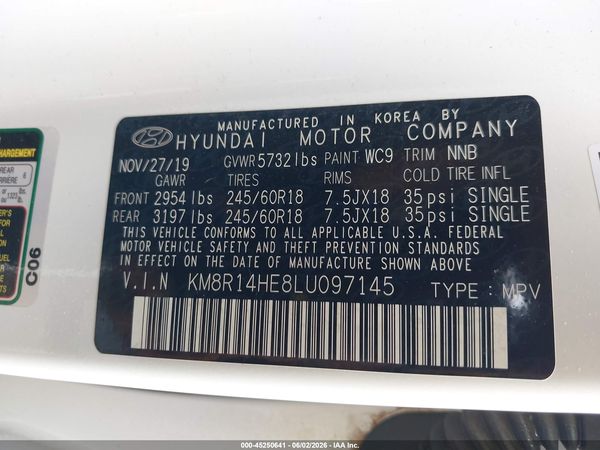 2020 HYUNDAI PALISADE SE