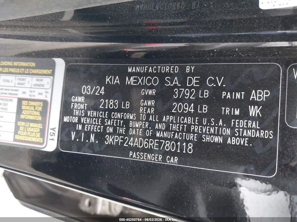 2024 KIA FORTE LXS