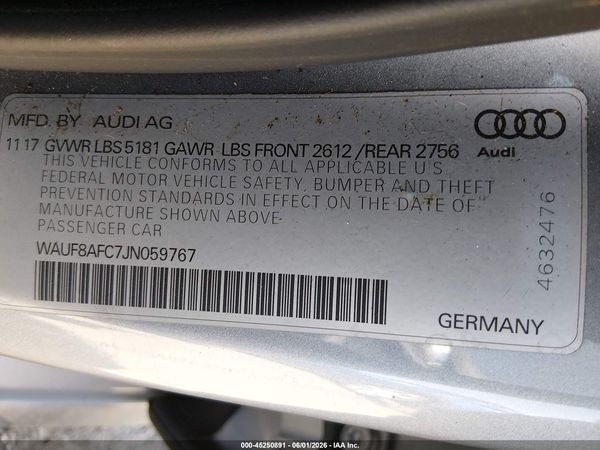 2018 AUDI A6 2.0T PREMIUM/2.0T SPORT