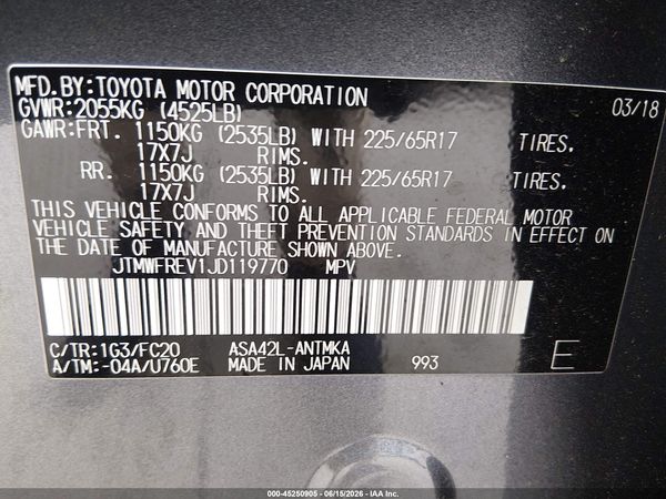2018 TOYOTA RAV4 XLE