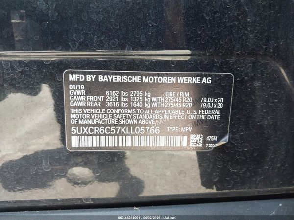 2019 BMW X5 XDRIVE40I