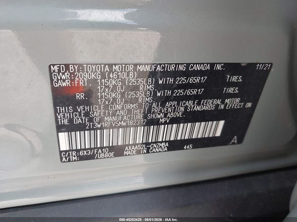 2021 TOYOTA RAV4 XLE
