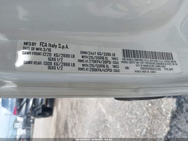 2016 RAM PROMASTER CITY TRADESMAN SLT